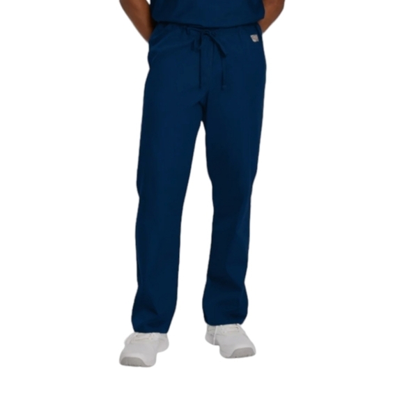 Scrub Zone Navy Blue Tie Waist Scrub Pants - Picture 1 of 5